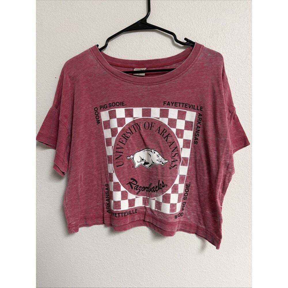 Chicka-d Womens Pink Shirt Fayetteville UofA Razorback Top Small